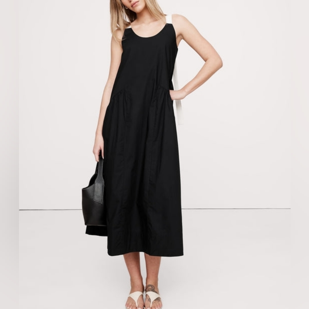 NWT Banana Republic Cotton Poplin Swing  Maxi Dress | XXL